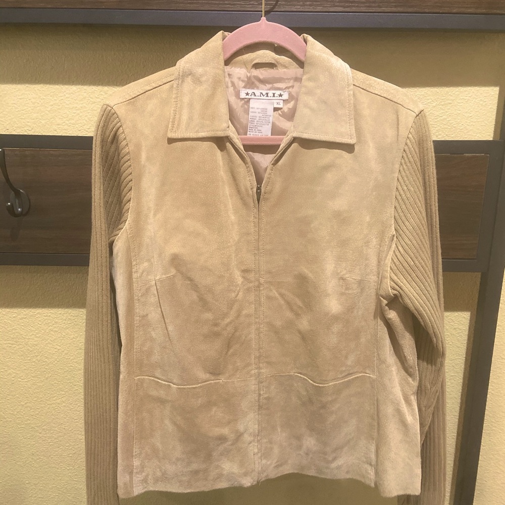 AMI 100% genuine leather jacket. NWOT